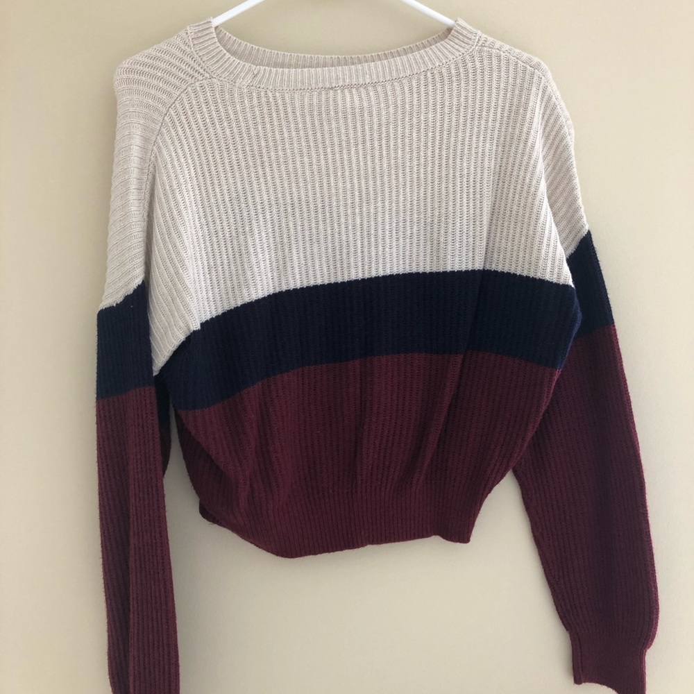 Color blocked sweater, Garage sweater, Small